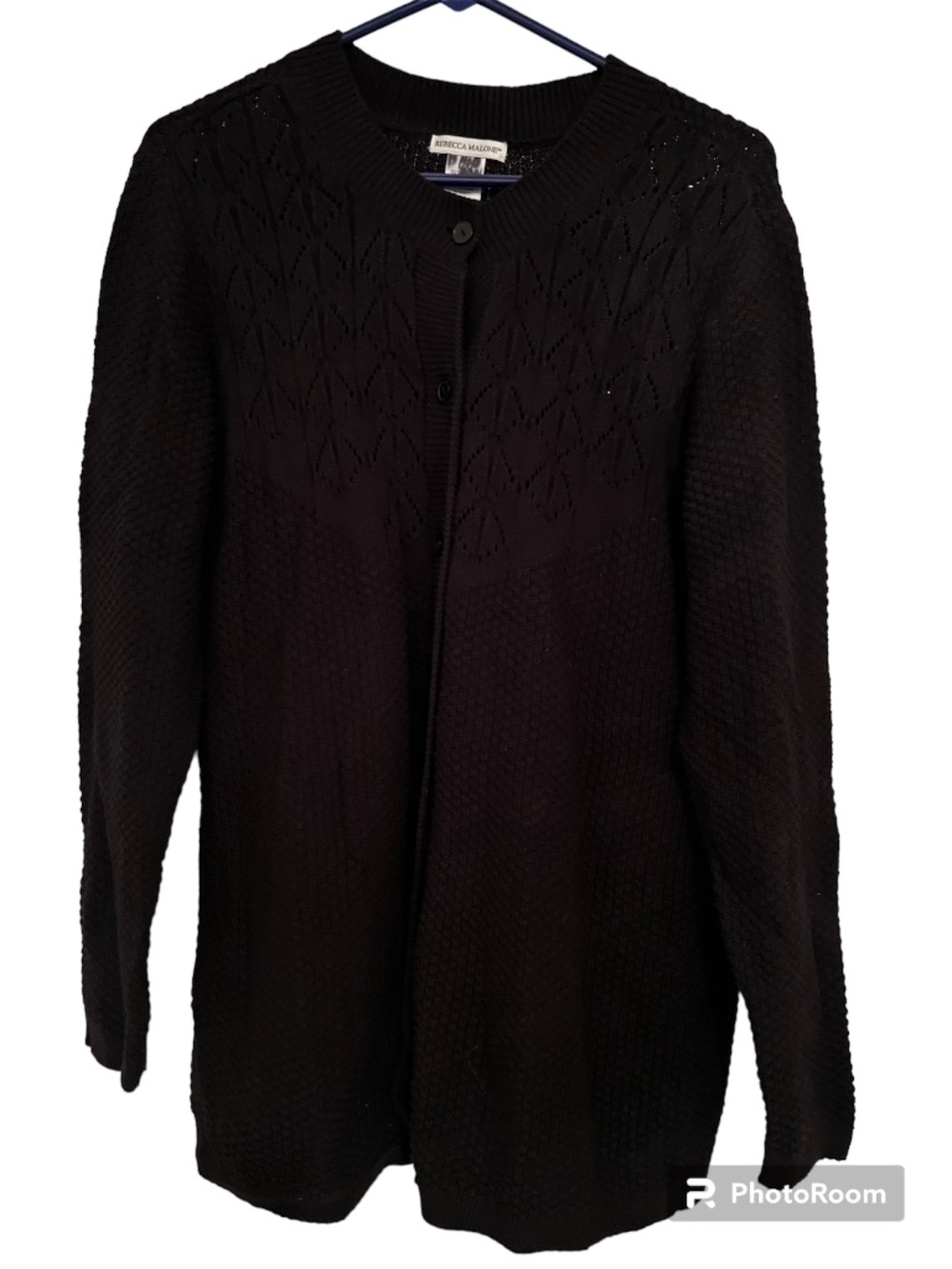 Men's Medium Black Cardigan A240AR1